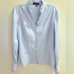 Bariloche Light Blue Ruffled Women's Top